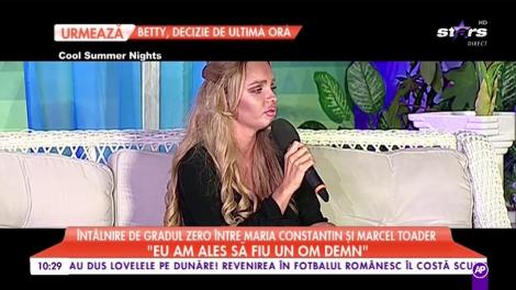 Întâlnire de gradul zero între Maria Constantin și Marcel Toader: ”Eu am ales să fiu un om demn”