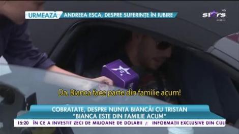 Cobra Tate, despre nunta Biancăi cu Tristan: "Bianca este din familie acum"