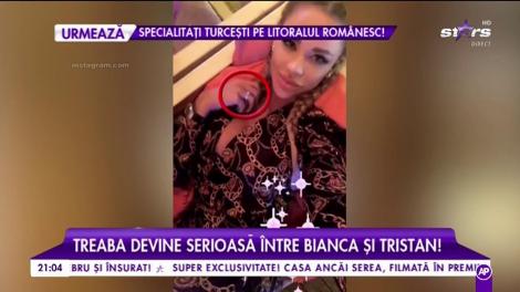 Treaba devine serioasă între Bianca şi Tristan! Pe degetul blondei a apărut un inel preţios