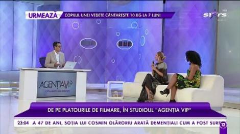 Diana Dumitrescu tace şi face! Direct de pe platourile de filmare, în studioul Agenţiei VIP