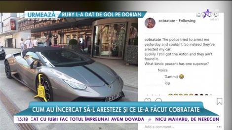 Cumnatul Biancăi Drăgușanu, Cobra Tate, probleme cu poliția