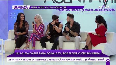 Carmen, Dana, Cristi și George, ispitele de la "Insula Iubirii", fac show în platoul "Agenția Vip"