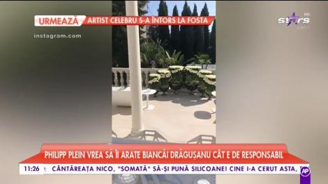 Philipp Plein vrea să îi arate Biancăi Drăgușanu cât este de responsabil