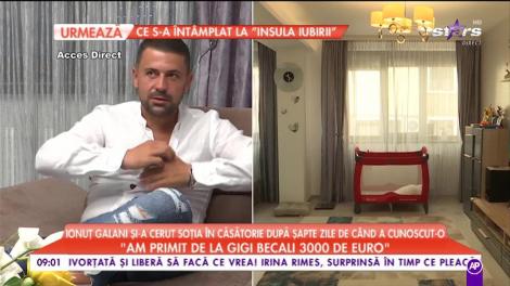 Ionuț Galani și-a cerut soția în căsătorie după șapte zile