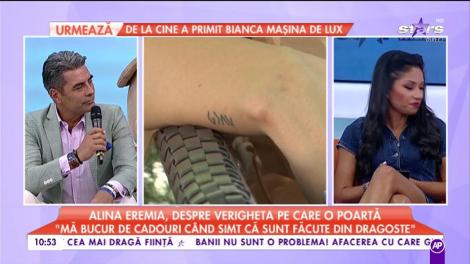 Alina Eremia, despre vergheta pe care o poartă: ”Inelul este primit de la o prietenă”