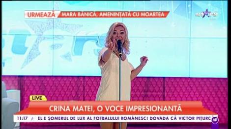 Crina Matei cântă live piesa „Nu-i spune mamei”