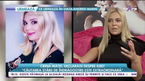 Crina Matei, declarații despre iubit: "În viața mea există cineva de un timp rezonabil"