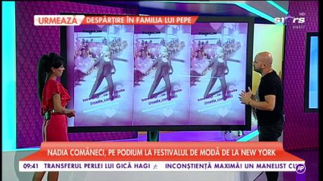 Nadia Comăneci, pe podium la festivalul de modă de la  New York