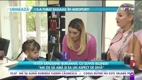 Fetiţa Sânzianei Buruiană, cu şuviţe blonde!