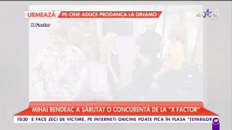 Mihai Bendeac a sărutat o concurentă de la "X Factor"