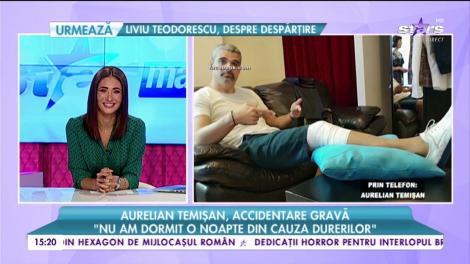 Aurelian Temişan s-a accidentat grav în platoul ”Te cunosc de undeva!”: ”Nu am mai putut să-mi întind piciorul din cauza unui tendon inflamat”