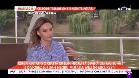 Cearta cu Dan Negru i-a schimbat radical viaţa Danei Războiu, în televiziune