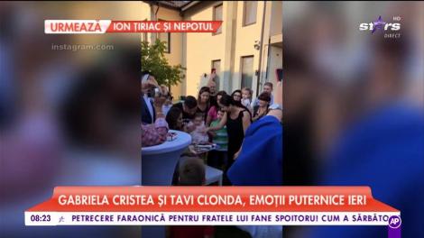 Gabriela Cristea şi Tavi Clonda i-au rupt turta fetiței lor