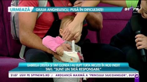Gabriela Cristea şi Tavi Clonda, părinți de un an: "Este fata lui tata, nu prea spune mama"