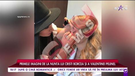 Primele imagini de la nunta lui Cristi Borcea și a Valentinei Pelinel! Ce rochie a ales să poarte blonda