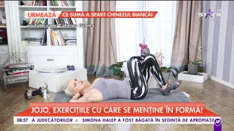Jojo, exercițiile cu care se menține în formă