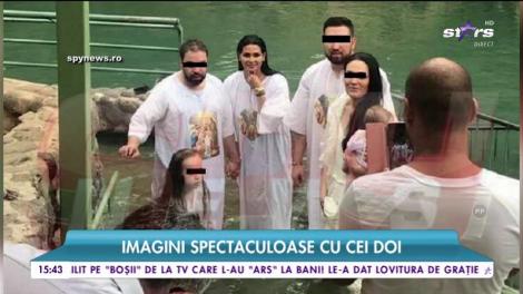 Roxana Dobre și soțul ei, botezați în apele Iordanului