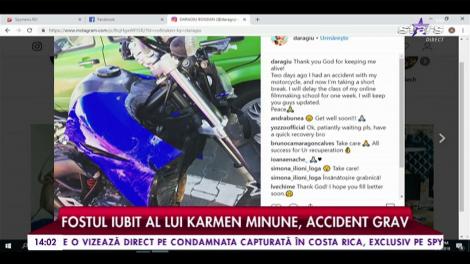 Fostul iubit al lui Karmen Minune se află internat la spital, după ce a suferit un accident de motocicletă
