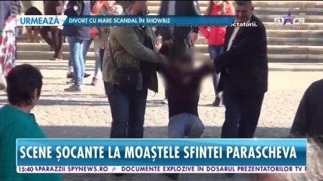 Incident de-a dreptul şocant la biserica Sfânta Parascheva din Iaşi.  Un copil a fost agresat fără milă de doi dintre oamenii care ar fi trebuit să asigure paza şi ordinea