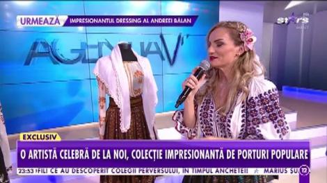 Delia Barbu, o cunoscută cântăreaţă din România, colecţie impresionantă de porturi populare