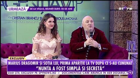 Marius Dragomir şi soţia lui, prima apariţie la TV după ce s-au cununat religios!