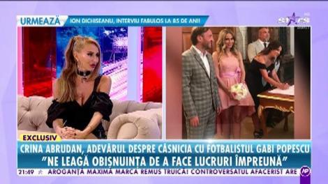 Crina Abrudan, adevărul despre căsnicia cu fotbalistul Gabi Popescu