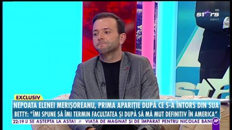 Nepoata Elenei Merişoreanu, prima apariţie într-un platou de televiziune după ce s-a întors din SUA