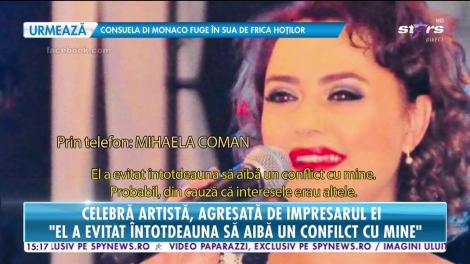 O celebră solistă de muzică populară, agresată de impresarul ei!