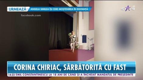 Corina Chiriac, sărbătorită cu fast. Artista a fost emoționată până la lacrimi