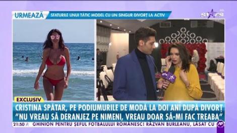Cristina Spătar, pe podiumurile de modă la doi ani după divorț