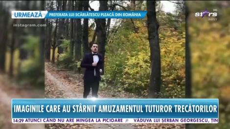 Flick, cea mai inedită provocare! S-a pus pe alergat în costum şi pantofi!