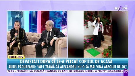 Cornelia Catanga şi Aurel Pădureanu, devastaţi după ce le-a plecat fiul de acasă: ”Ne-a lăsat o durere mare în suflet”