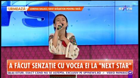 Eliza Popovici, fetița care a făcut senzație cu vocea ei la „Next Star”, cântă la Star Matinal