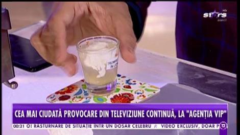 Cea mai ciudată provocare din televiziune continuă, la "Agenția Vip"! Cristi Brancu și Majda Aboulumosha intră în ringul shot-urilor dezgustătoare