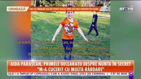 Aida Paraşcan, primele declaraţii după ce s-a aflat că s-a căsătorit în secret!