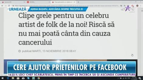 Ghiţă Danciu, celebru artist de folk, riscă să nu mai poată cânta din cauza cancerului
