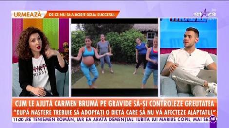 Carmen Bruma sare în ajutorul viitoarelor mămici. Programul pentru controlul greutății destinat gravidelor