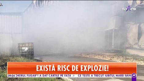 Incendiu puternic la o fabrică de mezeluri, în Buftea