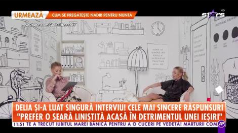 Delia și-a luat singură interviu! A dezvăluit secrete despre ea însăși. „Prefer o seară liniștită acasă în detrimentul unei ieșiri"