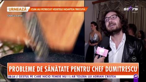 Probleme de sănătate pentru chef Florin Dumitrescu! După fiecare audiţie ia mai multe tipuri de pastile