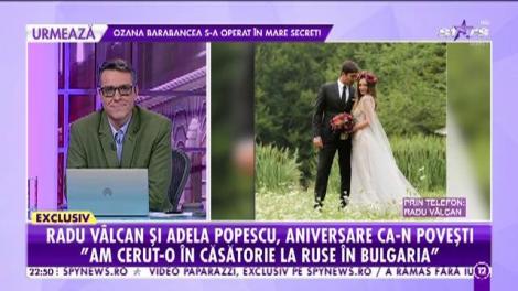 Radu Vâlcan şi frumoasa lui soţie sărbătoresc patru ani de când au hotărât să facă pasul cel mare!