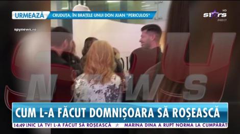 Victor Slav, filmat în timp ce flirta cu o bombă sexy