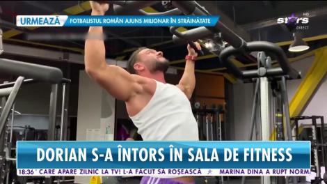Dorian Popa s-a întors în sala de fitness, după accidentarea la genunchi
