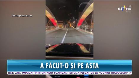 Victoraș Micula a comis-o din nou! A mers cu maşina pe un pod care nu a fost inaugurat &icirc;ncă!