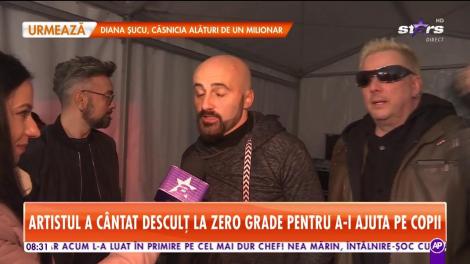 Momente spectaculoase la concertul trupei Voltaj. Călin Goia a cântat descuţ la zero grade pentru a-i ajuta pe copiii fără posibilităţi