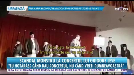 Scandal monstru la concertul lui Grigore Leşe