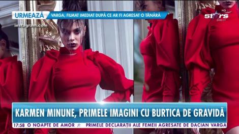 Prima imagine cu burtica de gravidă a lui Karmen Minune