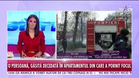 Incendiu de proporții într-un bloc din București