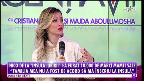 Nico de la "Insula iubirii": "Familia mea nu a fost de acrod să mă înscriu la Insulă"