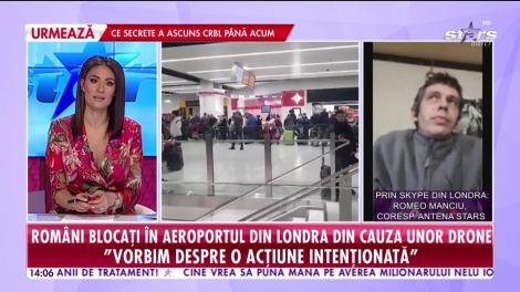 Romăni blocați într-un aeroport din Londra din cauza unor drone!